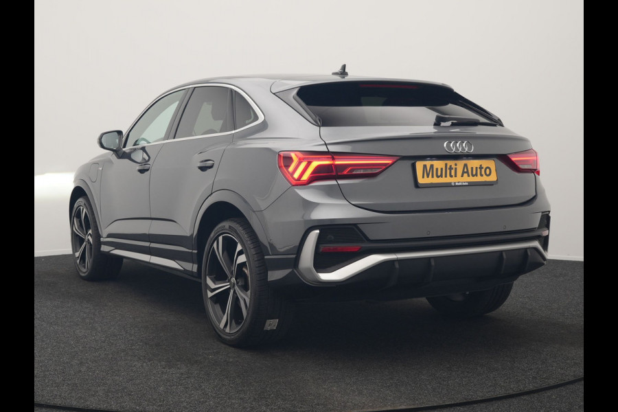 Audi Q3 Sportback 45 TFSI e 2x S Line PHEV 245pk Dealer O.H. | Trekhaak Af Fabriek | Adaptive Cruise | Matrix LED | Camera | Sonos Audio | Alcantara Sportstoelen Verwarmd | Blis | Navigatie | DAB | 20"L.M | Plug In Hybrid |