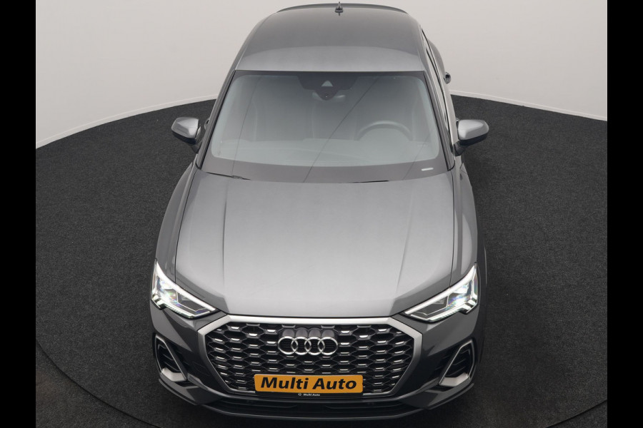 Audi Q3 Sportback 45 TFSI e 2x S Line PHEV 245pk Dealer O.H. | Trekhaak Af Fabriek | Adaptive Cruise | Matrix LED | Camera | Sonos Audio | Alcantara Sportstoelen Verwarmd | Blis | Navigatie | DAB | 20"L.M | Plug In Hybrid |