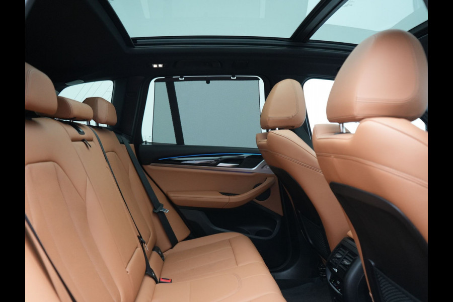 BMW X3 xDrive30e High Executive PHEV 293pk Dealer O.H. | Trekhaak Af Fabriek | Panodak | Head Up | 360 Camera | Laser LED | Lederen Sportstoelen Memory & Verwarmd | Sfeerverlichting | Apple Carplay | Blis | Keyless | Navigatie | DAB | Plug In Hybrid |