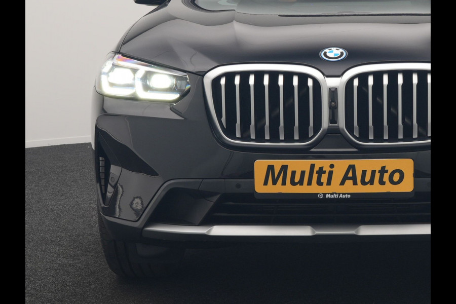 BMW X3 xDrive30e High Executive PHEV 293pk Dealer O.H. | Trekhaak Af Fabriek | Panodak | Head Up | 360 Camera | Laser LED | Lederen Sportstoelen Memory & Verwarmd | Sfeerverlichting | Apple Carplay | Blis | Keyless | Navigatie | DAB | Plug In Hybrid |