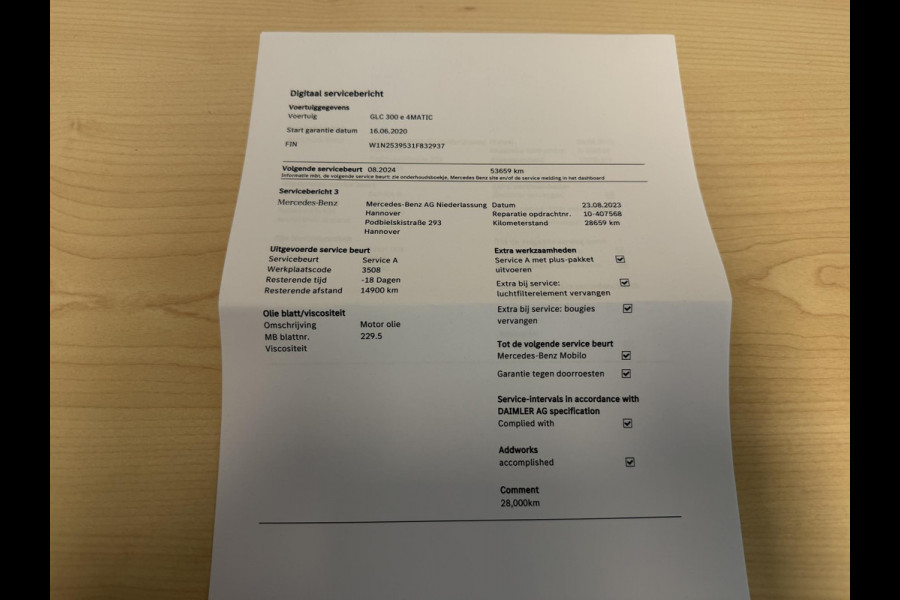 Mercedes-Benz GLC 300e 4MATIC AMG Line 19"/Luchtvering/Matrix LED/Keyless/Memory + stoelverwarming/Sfeerverlichting/Elektrische klep/Apple Carplay & Android Auto