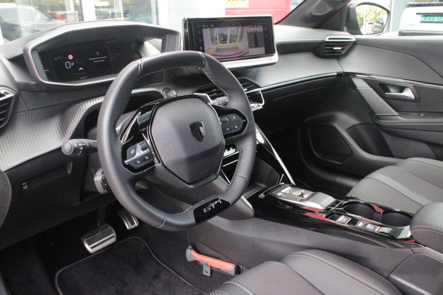 Peugeot 208 1.2 Hybrid 145PK AUTOMAAT GT | CAMERA VOOR + ACHTER | NAVIGATIE | DRAADLOZE APPLE CARPLAY/ANDROID AUTO | FULL LED KOPLAMPEN | LICHTMETALEN VELGEN 17" | DODEHOEK DETECTIE | DRAADLOZE TELEFOONLADER | KEYLESS ENTRY/START | DAB+ RADIO | ADAPTIVE CRUISE CONTROL | CLIMATE CONTROL |