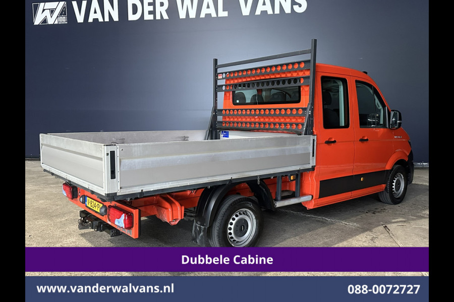 Volkswagen Crafter 2.0 177pk Pick Up Dubbele Cabine 3500kg Trekhaak Open Laadbak Euro6 Airco | 6-Zits | Camera | Navigatie | Apple Carplay Android Auto, Cruisecontrol, Chauffeursstoel