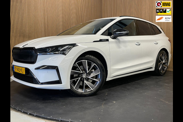 Škoda ENYAQ iV 80 Sportline|91% SOH|BLACK&WHITE EDITION|ACC|APPLE CARPLAY|CAMERA|STOEL+STUURVERW|NAVI|NAP|NL|INCL.BTW|1e EIGENAAR|