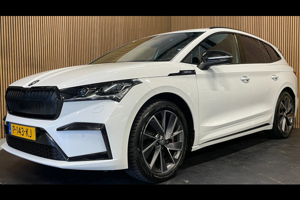 Škoda ENYAQ iV 80 Sportline|91% SOH|BLACK&WHITE EDITION|ACC|APPLE CARPLAY|CAMERA|STOEL+STUURVERW|NAVI|NAP|NL|INCL.BTW|1e EIGENAAR|