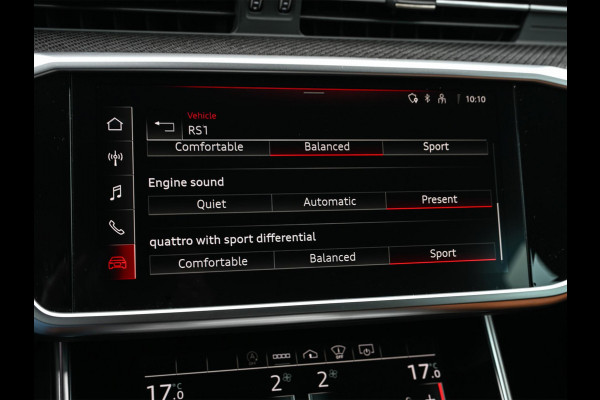Audi A6 Avant RS 6 TFSI quattro | Panoramadak | Achterasbesturing | 360 Camera | HUD | B&O | Carbon Inleg | Sportdifferentieel | Stoelverwarming + Ventilatie | Luchtvering | Soft Close | Stuurverwarming |