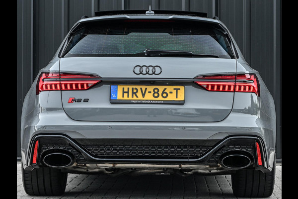 Audi A6 Avant RS 6 TFSI quattro | Panoramadak | Achterasbesturing | 360 Camera | HUD | B&O | Carbon Inleg | Sportdifferentieel | Stoelverwarming + Ventilatie | Luchtvering | Soft Close | Stuurverwarming |