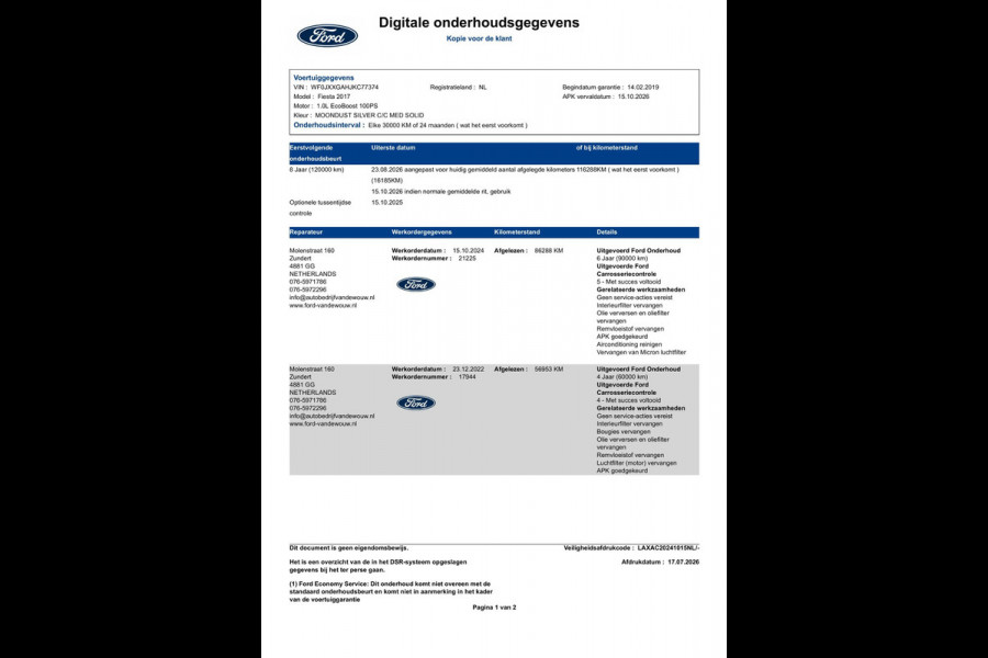 Ford Fiesta 1.0 EcoBoost Titanium | Navi, Carplay/Android, Camera, Cruise, Climate | Dealeronderhouden | 1e Eigenaar | NAP |