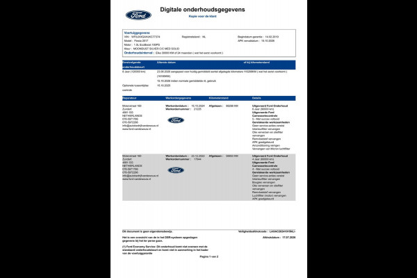 Ford Fiesta 1.0 EcoBoost Titanium | Navi, Carplay/Android, Camera, Cruise, Climate | Dealeronderhouden | 1e Eigenaar | NAP |