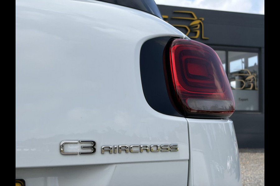 Citroën C3 Aircross 1.2 PureTech S&S Shine D-riem vv in 2024,Draadloze telefoonlader,Carplay,360°Camera,Pano,Navi,Trekhaak,Keyless,PDC V+A,110pk,Dodehoeksensor,Rijstrooksensor,N.A.P,Lm velgen,Apk tot 05-2027