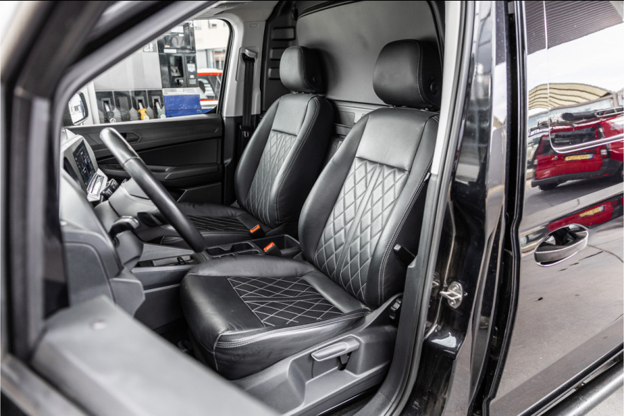 Volkswagen Caddy Cargo Maxi 2.0 TDI | ACC | Camera | Trekhaak | L+R Schuifdeur | CarPlay | Dodehoek detectie | Stoelverwarming | LED | Trekhaak | Lederen bekleding | Sidebars | Betimmering | 18'' Sport velgen | Orig. NL Auto