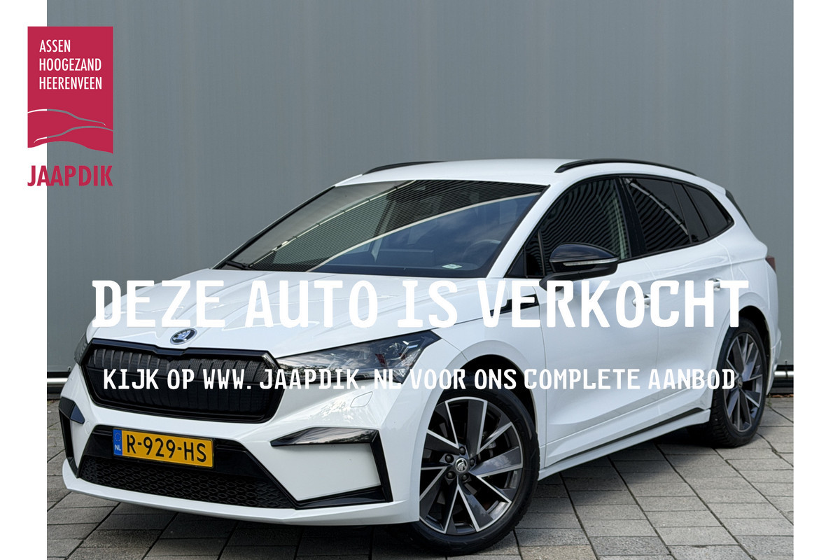 Škoda ENYAQ iV BWJ 2022 | 60 Sportline SOH 91,72% | SPORTSTOELEN | LEER/ALCANTARA | CARPLAY | CAMERA A | CLIMA |