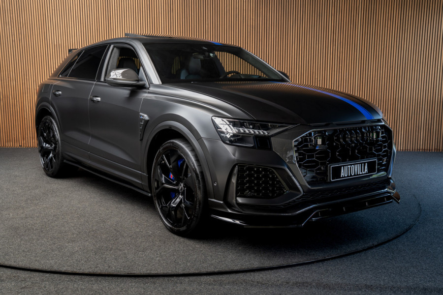 Audi RS Q8 4.0 TFSI B&O Ceramic HUD Massage Carbon Softclose Nachtzicht ACC Keyless 360 Camera Stoelventilatie Elektr. achterklep Memory seats Elektr. trekhaak Navi Niveauregeling PDC Stoelverwarming LM velgen
