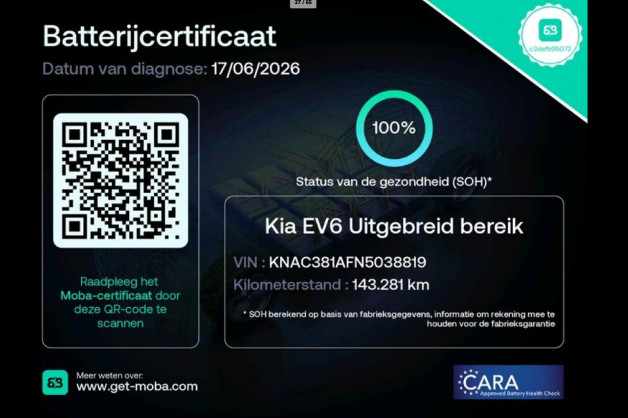 Kia Ev6 Plus 77.4 kWh 100% SOH Meridian Sound|Memory|Dealer Onderhouden
