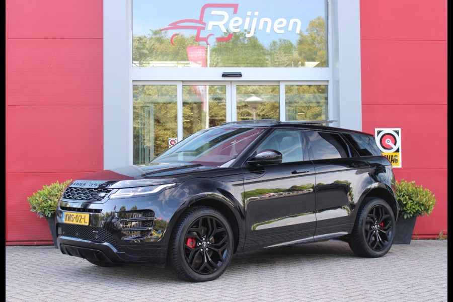 Land Rover Range Rover Evoque 1.5 P300e AWD 309PK R-DYNAMIC HSE | PANORAMISCH SCHUIF / KANTELDAK | ELEKTRISCH VERSTELBARE VOORSTOELEN / BESTUURDERSTOEL MET GEHEUGEN | LEDEREN BEKLEDING | VOORSTOELEN  VERWARMBAAR | 20" LICHTMETALEN VELGEN | KEYLESS ENTRY / START | DODEHOEK DETECTIE | EXTRA GETINTE ACHTERRUITEN | FULL LED KOPLAMPEN | LED ACHTERLICHTEN | ADAPTIVE CRUISE CONTROL | APPLE CARPLAY | ACHTERKLEP ELEKTRISCH BEDIENBAAR | MERIDIAN PREMIUM AUDIO SYSTEEM | RODE REMKLAUWEN |