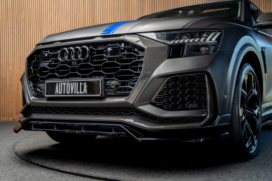 Audi RS Q8 4.0 TFSI B&O Ceramic HUD Massage Carbon Softclose Nachtzicht ACC Keyless 360 Camera Stoelventilatie Elektr. achterklep Memory seats Elektr. trekhaak Navi Niveauregeling PDC Stoelverwarming LM velgen