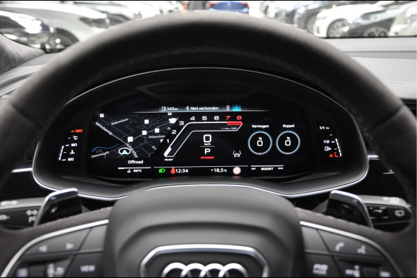 Audi RS Q8 4.0 TFSI B&O Ceramic HUD Massage Carbon Softclose Nachtzicht ACC Keyless 360 Camera Stoelventilatie Elektr. achterklep Memory seats Elektr. trekhaak Navi Niveauregeling PDC Stoelverwarming LM velgen