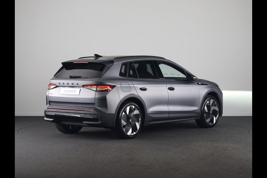 Škoda Elroq 85x RS 340pk 4x4 | Matt Grey | 340 PK | Warmtepomp | Adaptief onderstel | 21" lichtmetaal |