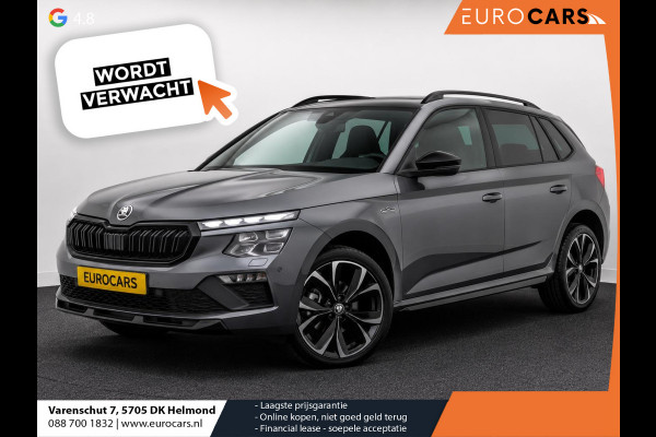 Škoda Kamiq 1.0 TSI Monte Carlo Panoramadak Wegklapbare trekhaak Navigatie Apple Carplay Android Auto Camera Parkeerhulp Adaptive Cruise Control Stoel- en stuurverwarming Virtual Cockpit Full Led Climate Control Lichtmetalen velgen