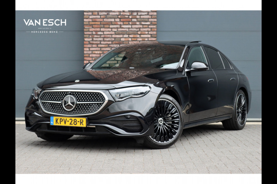 Mercedes-Benz E-Klasse 400 e 4MATIC AMG Line | Luchtvering | Achterasbesturing | Hyperscreen | Distronic+ | Trekhaak | Digital Light | HUD | Burmester | Achterbank Verwarmd |3D-Display |