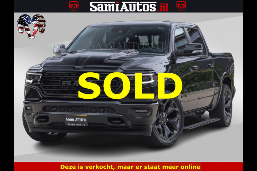 Dodge Ram 1500 LIMITED NIGHT | BOM VOL | HUD | MWK | LUCHTVERING | PANODAK | 5.7 V8 HEMI 402PK | DC | DUBBELE CABINE | 5 PERSOONS | GRIJSKENTEKEN PICK UP | DASHCAM | ALARM | OPEN UITLAAT KLEP | | De specialist in Amerikaanse pick‑ups in Nederland en Europa.