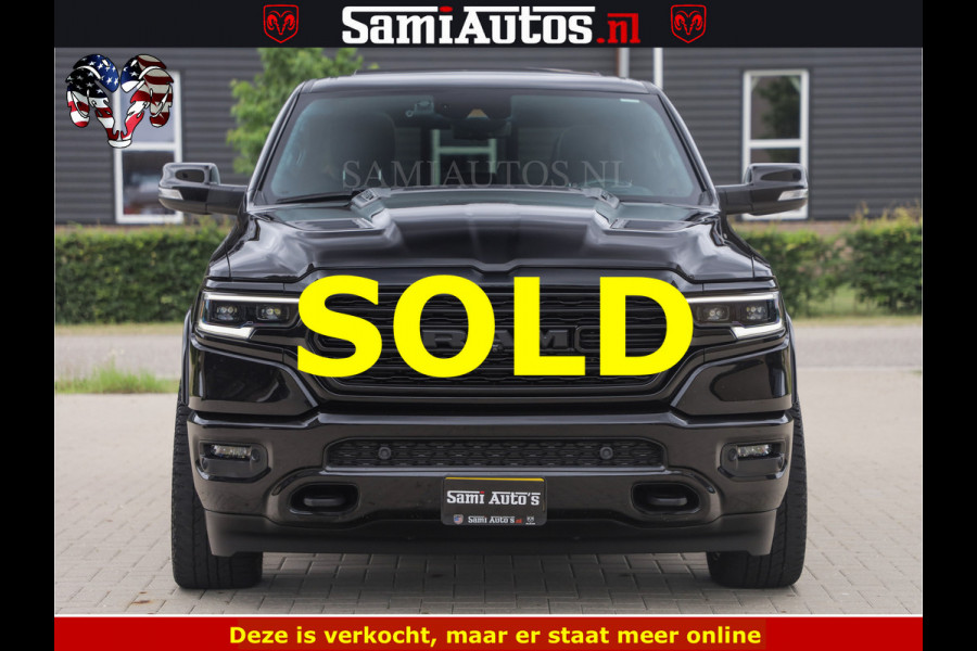 Dodge Ram 1500 LIMITED NIGHT | BOM VOL | HUD | MWK | LUCHTVERING | PANODAK | 5.7 V8 HEMI 402PK | DC | DUBBELE CABINE | 5 PERSOONS | GRIJSKENTEKEN PICK UP | DASHCAM | ALARM | OPEN UITLAAT KLEP | | De specialist in Amerikaanse pick‑ups in Nederland en Europa.