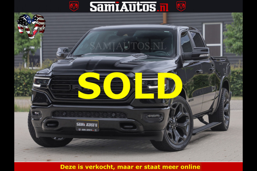 Dodge Ram 1500 LIMITED NIGHT | BOM VOL | HUD | MWK | LUCHTVERING | PANODAK | 5.7 V8 HEMI 402PK | DC | DUBBELE CABINE | 5 PERSOONS | GRIJSKENTEKEN PICK UP | DASHCAM | ALARM | OPEN UITLAAT KLEP | | De specialist in Amerikaanse pick‑ups in Nederland en Europa.