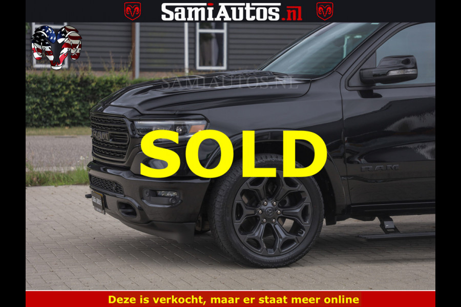 Dodge Ram 1500 LIMITED NIGHT | BOM VOL | HUD | MWK | LUCHTVERING | PANODAK | 5.7 V8 HEMI 402PK | DC | DUBBELE CABINE | 5 PERSOONS | GRIJSKENTEKEN PICK UP | DASHCAM | ALARM | OPEN UITLAAT KLEP | | De specialist in Amerikaanse pick‑ups in Nederland en Europa.