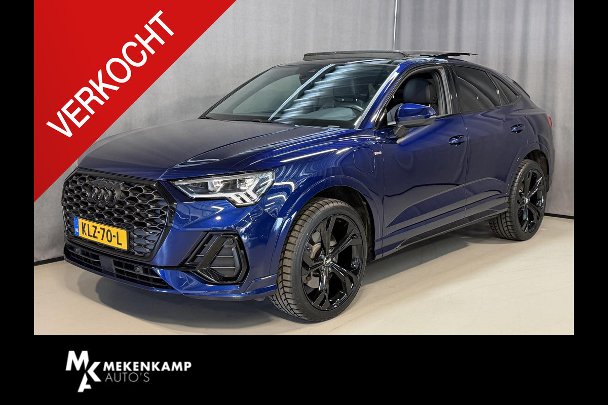 Audi Q3 Sportback 45 TFSI e S Edition 20"/Panoramadak/Leder/Dodehoek/360 camera/Keyless/Sfeerverlichting/Camera/Elektrische klep