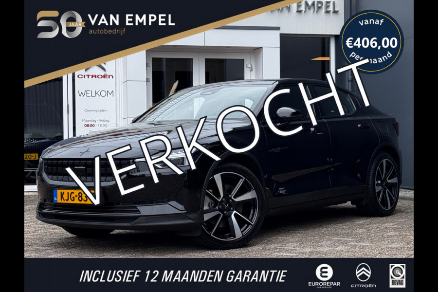 Polestar 2 Standard Range Single Motor 63kWh | 97% SOH | Camera | Memory | Stoelverwarming | Elek. Achterklep
