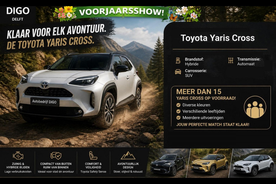 Toyota Yaris Cross 1.5 Hybrid Executive Bi-Tone | Panoramadak | Dodehoek Detectie | HUD | Navigatie