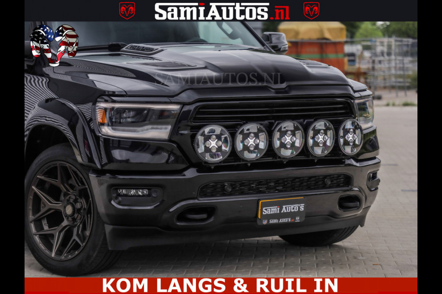 Dodge Ram DE DONDER | 5.7 V8 HEMI | BRONZE BREDE WIELEN | WIDE BODY | OPEN UITLAAT KLEP | ZEER DIK | DUBBELE CABINE | DC | 5 PERSOONS | GRIJS KENETEKEN | BJ 2023 44000KM | FULL LED VERLICHTING | MEGA DIK |