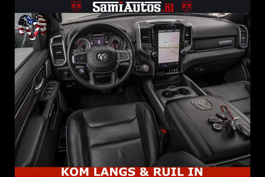 Dodge Ram DE DONDER | 5.7 V8 HEMI | BRONZE BREDE WIELEN | WIDE BODY | OPEN UITLAAT KLEP | ZEER DIK | DUBBELE CABINE | DC | 5 PERSOONS | GRIJS KENETEKEN | BJ 2023 44000KM | FULL LED VERLICHTING | MEGA DIK |
