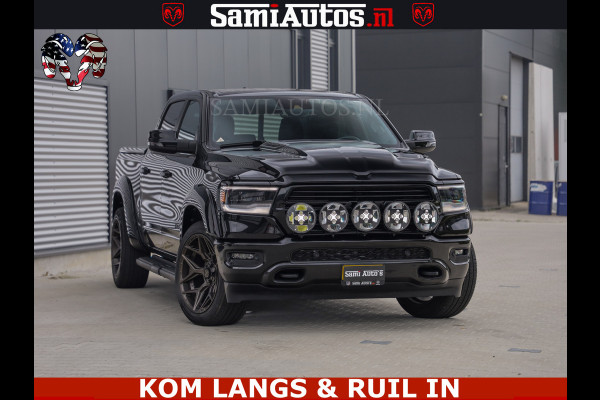 Dodge Ram DE DONDER | 5.7 V8 HEMI | BRONZE BREDE WIELEN | WIDE BODY | OPEN UITLAAT KLEP | ZEER DIK | DUBBELE CABINE | DC | 5 PERSOONS | GRIJS KENETEKEN | BJ 2023 44000KM | FULL LED VERLICHTING | MEGA DIK |
