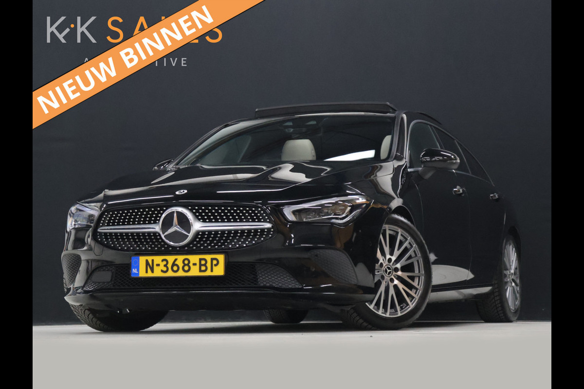 Mercedes-Benz CLA-Klasse Shooting Brake 200 Business Solution Luxury [SCHUIFKANTELDAK, SFEERVERLICHTING, TREKHAAK UITKLAPBAAR, MEMORY SEATS, BURMESTER, APPLE CARPLAY, ANDROID, STOELVERWARMING, CAMERA, VOL LEDER, CRUISE, CLIMATE, NIEUWSTAAT]