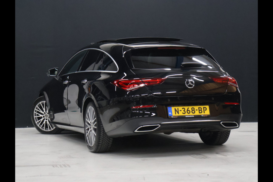 Mercedes-Benz CLA-Klasse Shooting Brake 200 Business Solution Luxury [SCHUIFKANTELDAK, SFEERVERLICHTING, TREKHAAK UITKLAPBAAR, MEMORY SEATS, BURMESTER, APPLE CARPLAY, ANDROID, STOELVERWARMING, CAMERA, VOL LEDER, CRUISE, CLIMATE, NIEUWSTAAT]