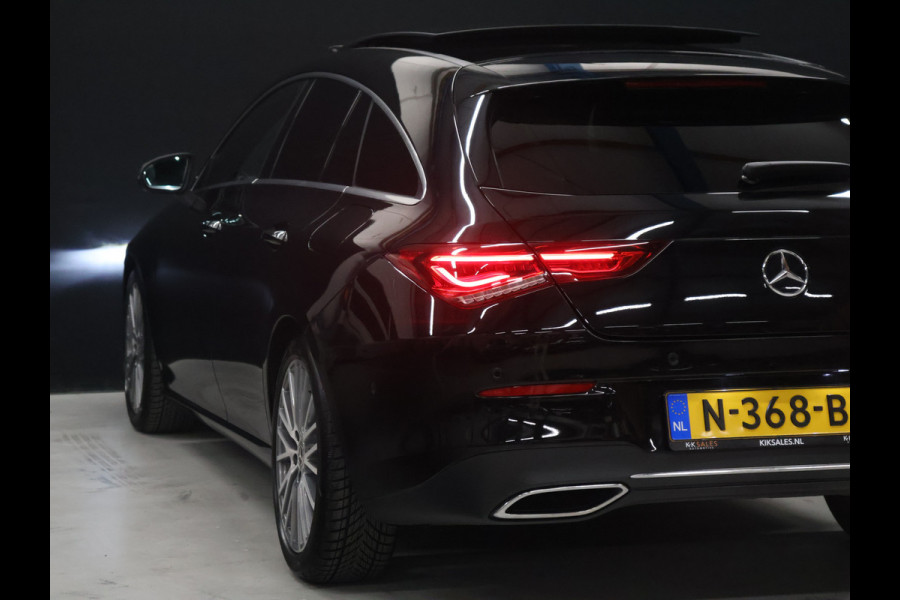Mercedes-Benz CLA-Klasse Shooting Brake 200 Business Solution Luxury [SCHUIFKANTELDAK, SFEERVERLICHTING, TREKHAAK UITKLAPBAAR, MEMORY SEATS, BURMESTER, APPLE CARPLAY, ANDROID, STOELVERWARMING, CAMERA, VOL LEDER, CRUISE, CLIMATE, NIEUWSTAAT]