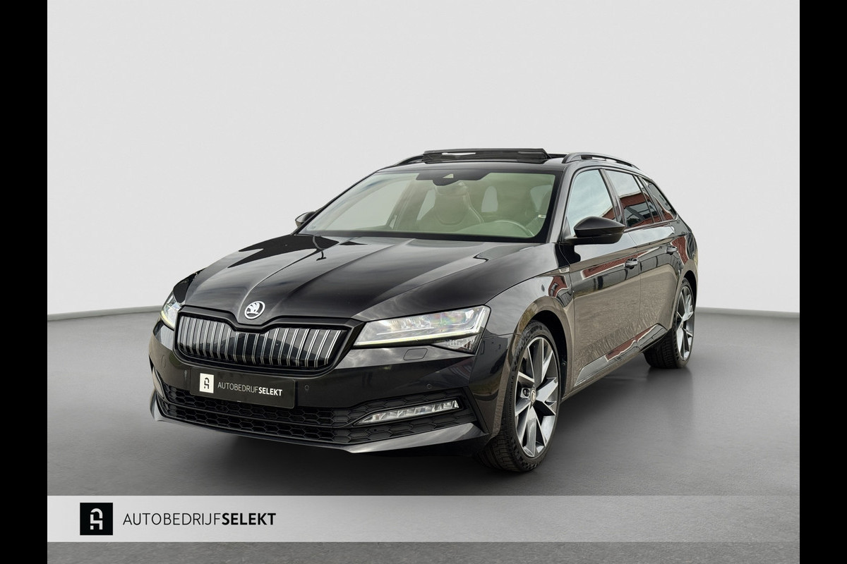 Škoda Superb Combi 1.4 TSI iV Sportline | Pano | Matrix LED | Trekhaak | Memory | ACC | Side Assist | Keyless | Dealer onderhouden