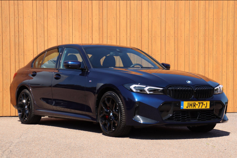 BMW 3 Serie 330E xDrive M-sport Pro Tansanitblau HUD ambiance verl. leer+vw stuurverw el.klep camera's