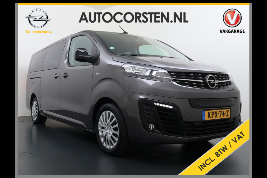 Opel Vivaro -e Zafira Life e Vivaro Combi Electric Zafira Electric L3 8-Personen L3 75 kWh Camera Apple Carplay Android Dual-ECC PDC-a+v Stoelv bordherkenning Cruise Control Led Keyless Priv.Glass Led Licht+Zichtpakket Spoorassist Dubbele Schuifdeur  Lengte 3 Grootste Accu-pakket 1.000kg Trekvermogen  € 67.000 nieuw !