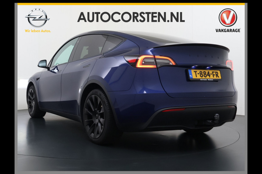 Tesla Model Y RWD 300PK LFP Accu Trekhaak Spoiler 20"lm Warmtepomp Leer PanoDak Navi Premium-Audio Ecc Adap.Cruise Camera's Traffic-Aware-Cruise+Sturen  AI FSD-3 Computer SOH 92% Stuur+Stoelverwarming Led Traffic-Aware Cruise Control Toybox Elek.Achterklep 1.600KG Trekgewicht 1e Eigenaar Origineel Nederlandse Auto