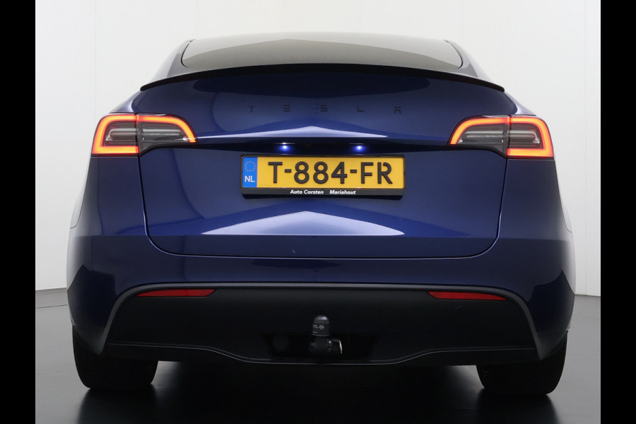 Tesla Model Y RWD 300PK LFP Accu Trekhaak Spoiler 20"lm Warmtepomp Leer PanoDak Navi Premium-Audio Ecc Adap.Cruise Camera's Traffic-Aware-Cruise+Sturen  AI FSD-3 Computer SOH 92% Stuur+Stoelverwarming Led Traffic-Aware Cruise Control Toybox Elek.Achterklep 1.600KG Trekgewicht 1e Eigenaar Origineel Nederlandse Auto