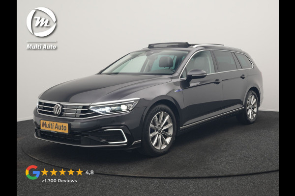 Volkswagen Passat 1.4 TSI GTE Business PHEV 218pk Dealer O.H. | Trekhaak Af Fabriek | Panodak | Adaptive Cruise | Camera | IQ Light | Alcantara Sportstoelen Massage & Verwarmd | Stuur Verwarmd | Keyless | Blis | Sfeerverlichting | Apple Carplay | DAB | Plug In Hybrid |