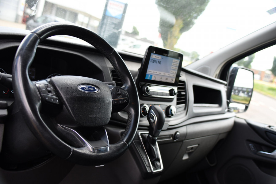 Ford Transit Custom 300 2.0 TDCI L2H1 Black Edition MARGE, Cruise, Carplay, LED, Sensoren, 130pk, Automaat, Multimedia, Sensoren, Uniek!