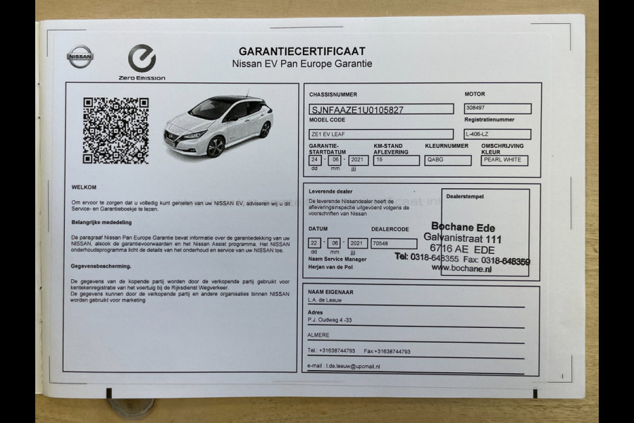 Nissan Leaf E+ N-Connecta 62 kWh|GROTE ACCU|91%SOH|ACC|CARPLAY|CAMERA 360+V+A|STOEL+STUURVERW.|PDC V+A|NAP|NL-AUTO|INCL.BTW|1e EIG