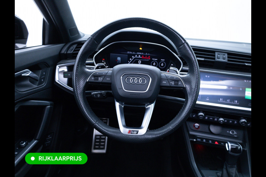 Audi RS Q3 Sportback RSQ3 2.5 TFSI Quattro | Ruitjesleer | Panoramadak | Adaptive cruise | Wegklapbare trekhaak | Sonos | Navigatie El.verstelbare stoelen met stoelverwarming, Carplay/Android auto, 360 camera, Electrische achterklep