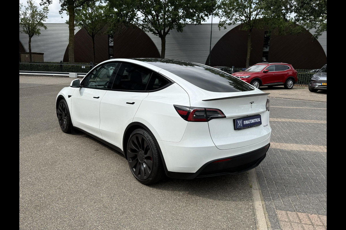 Tesla Model Y Performance AWD 75 kWh 21 INCH TURBINE VELGEN | TESLA GARANTIE T/M 01-2028 OF 80.000 KM | ACCU & AANDRIJFLIJN GARANTIE T/M 01-2032 OF 192.000 KM | ALL IN RIJKLAAR PRIJS |