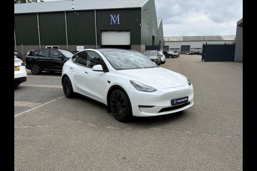 Tesla Model Y Performance AWD 75 kWh 21 INCH TURBINE VELGEN | TESLA GARANTIE T/M 01-2028 OF 80.000 KM | ACCU & AANDRIJFLIJN GARANTIE T/M 01-2032 OF 192.000 KM | ALL IN RIJKLAAR PRIJS |