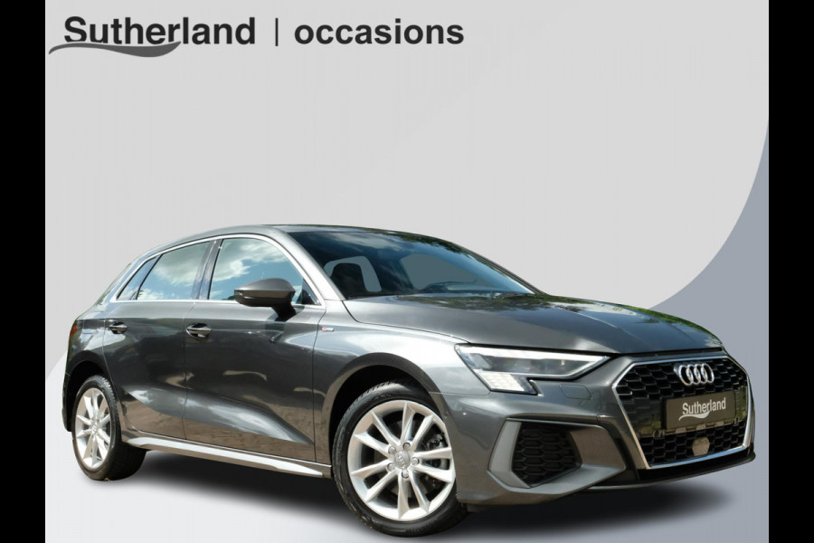 Audi A3 Sportback 40 TFSI S Line 204 PK | Trekhaak afneembaar | Lederen bekleding | Stoelverwarming | Camera | Elektrische achterklep | Dodehoeksensoren | Adaptive cruise control