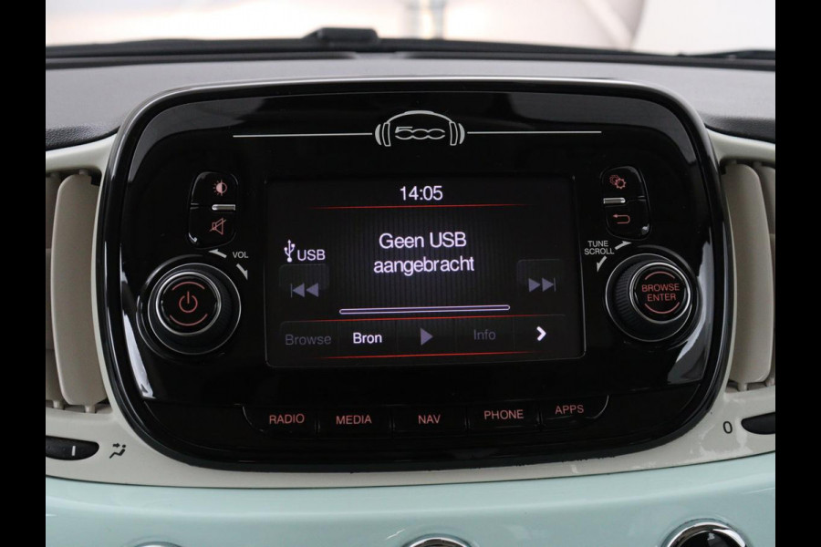 Fiat 500 0.9 TwinAir Turbo Collezione | Panoramadak | DAB | Cruise control | Navigatie | Bluetooth | Full LED | Airco